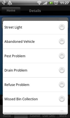 My Council Services Android app screenshot