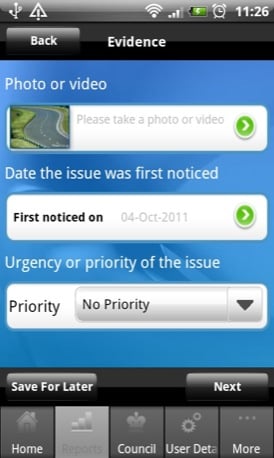 My Council Services Android app screenshot