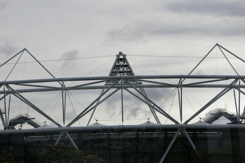 Olympic site in construction, credit The Register