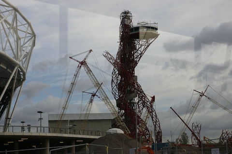 Olympic site in construction, credit The Register