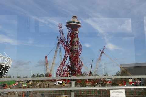 Olympic site in construction, credit The Register