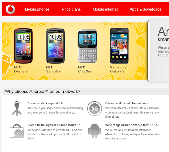 Vodafone data promise, screengrab, credit Joseph Heenan