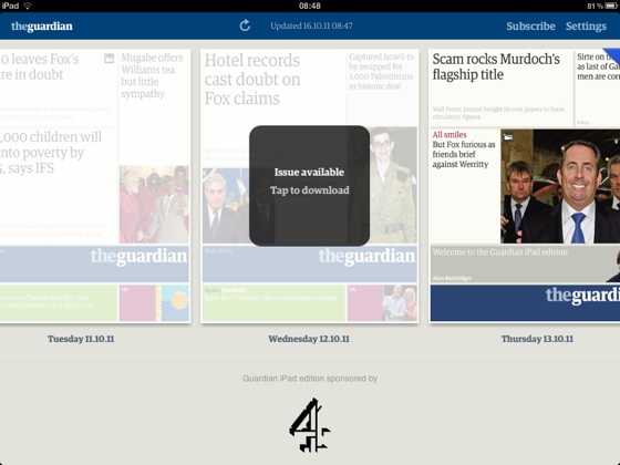The Guardian iPad Edition