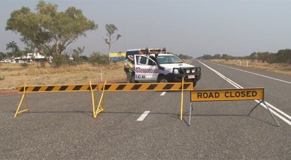 The Stuart Highway closed at Waukhope