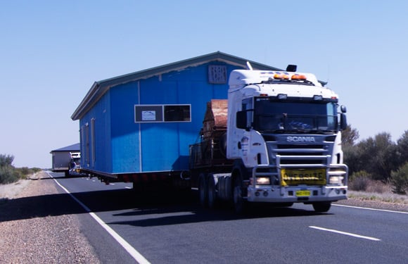 Building on the back of a trailer on Oz's Stuart Highway