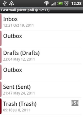 K9 Android email app screenshot