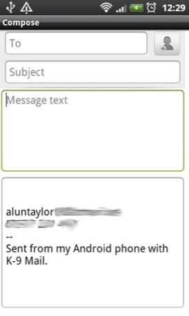 K9 Android email app screenshot