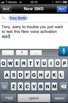 Vlingo iOS voice-recognition app