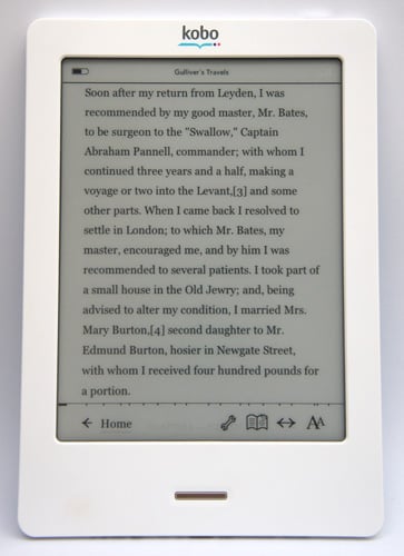WHSmith Kobo Touch e-book reader