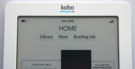 WHSmith Kobo Touch e-book reader