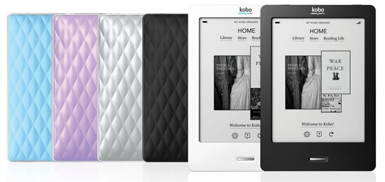 WHSmith Kobo Touch e-book reader