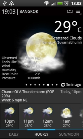 BeWeather Android app screenshot