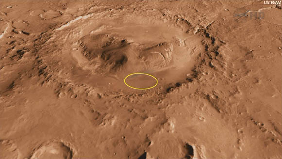 Mars Science Laboratory - landing site in Gale Crater