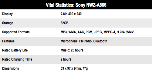 Sony NWZ-A866