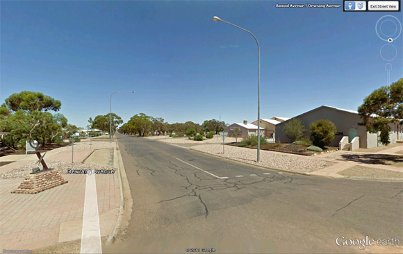 Woomera streets on Street View