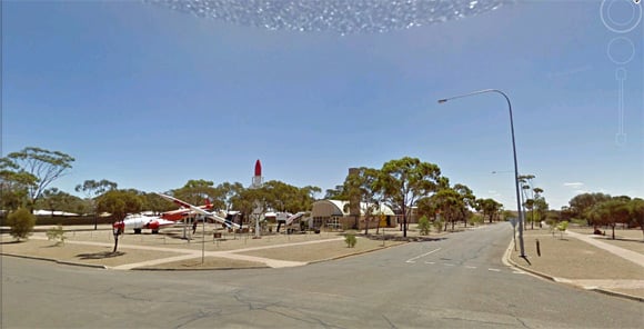 The Woomera missile park, seen on Street View