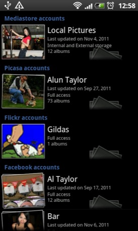 Just Pictures Android app screenshot