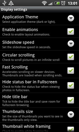 Just Pictures Android app screenshot