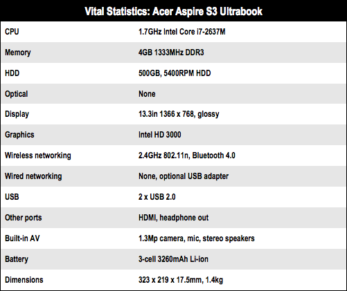 Acer Aspire S3 Ultrabook