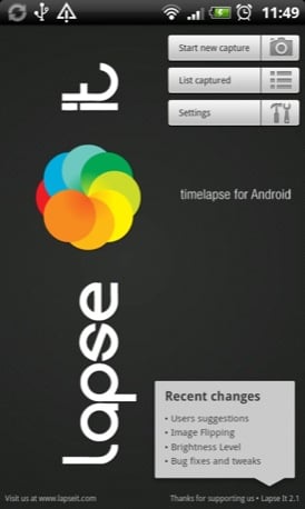 Lapse It Pro Android app screenshot