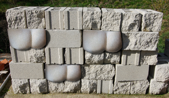 Our artist's impression of how the J-Lo wall might look, with concrete buttocks