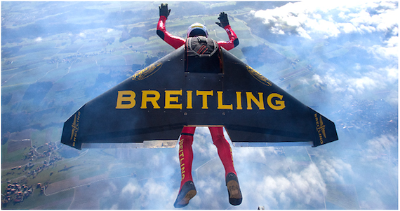 Jet man flying, credit Breitling