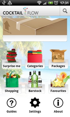 Cocktail Flow Android app screenshot