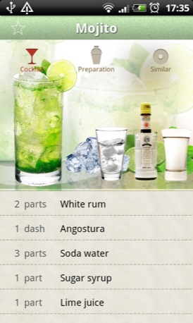 Cocktail Flow Android app screenshot
