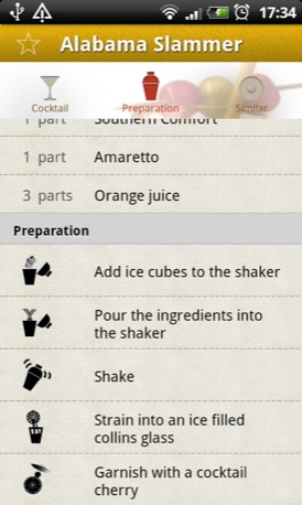 Cocktail Flow Android app screenshot