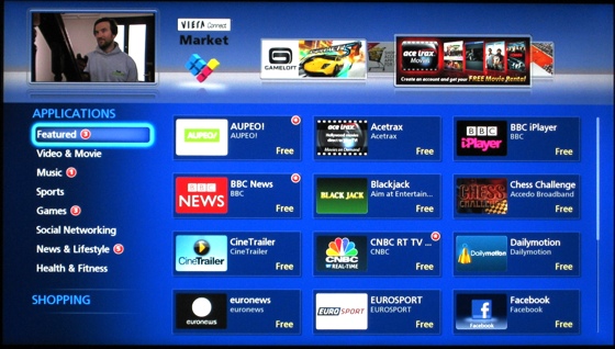 Smart TVs Apps on the Panasonic