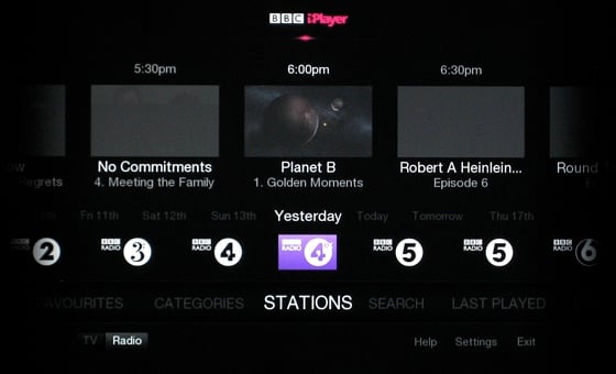 Smart TVs BBC iPlayer on the Panasonic