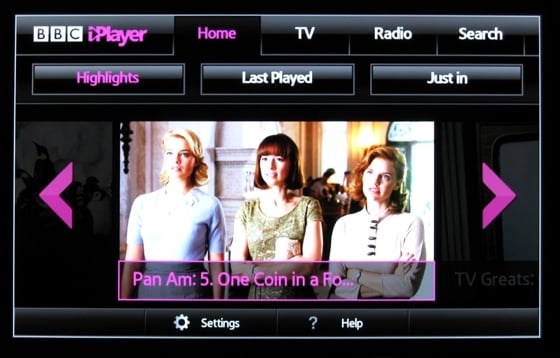 Smart TVs BBC iPlayer on the Samsung