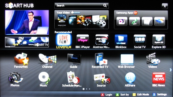 Smart TVs Video on Demand on the Samsung