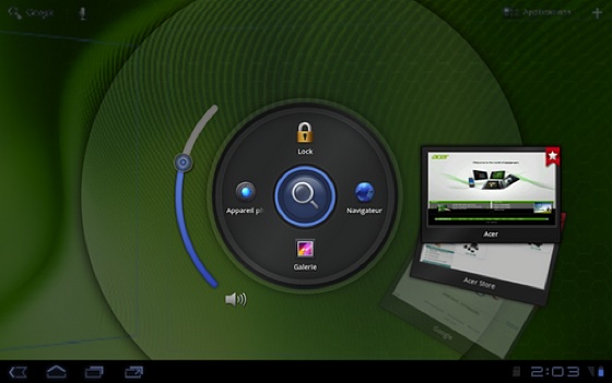 Acer Iconia Tab A200 Ring UI