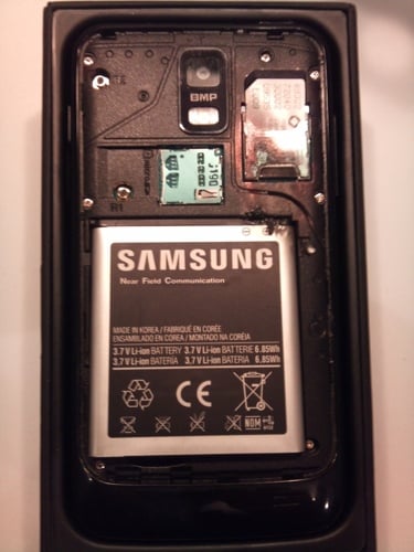 Samsung Galaxy S II post burn