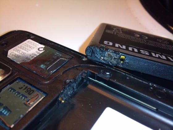 Samsung Galaxy S II post burn