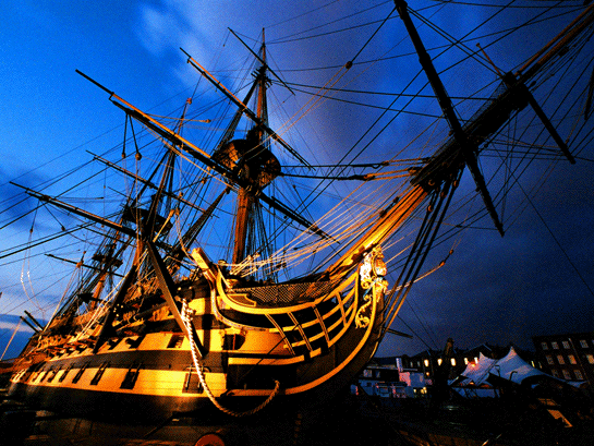 HMS Victory on display in Portsmouth's Historic Dockyard