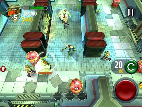 Judge Dredd vs Zombies iOS game screenshot