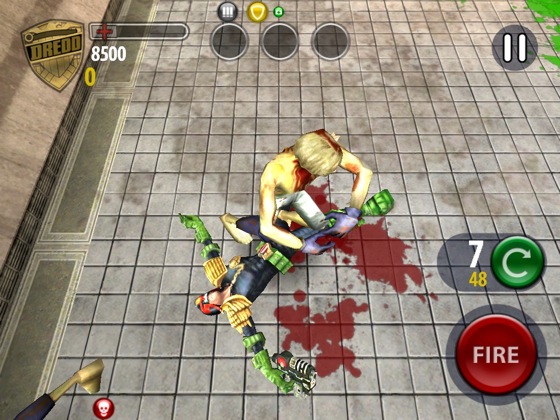 Judge Dredd vs Zombies iOS game screenshot