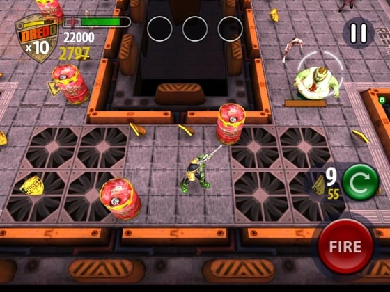 Judge Dredd vs Zombies iOS game screenshot