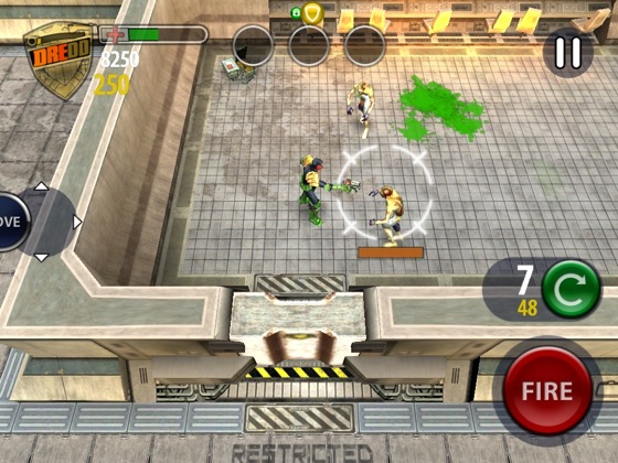 Judge Dredd vs Zombies iOS game screenshot