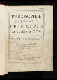 Philosophiæ naturalis principia mathematica title page