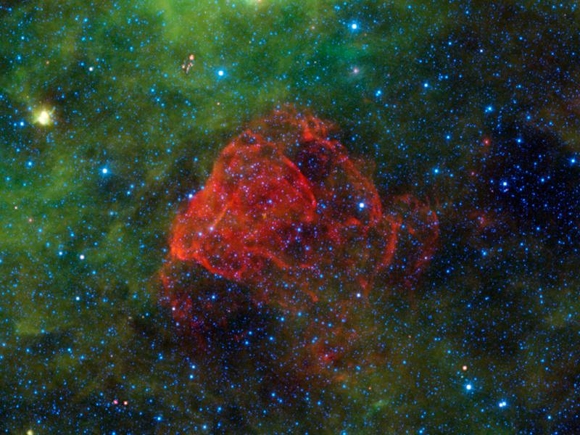 Puppis A supernova remnant captured by WISE