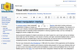 Wikipedia visual editor sandbox