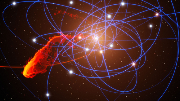 Simulation of gas cloud after close approach to the black hole