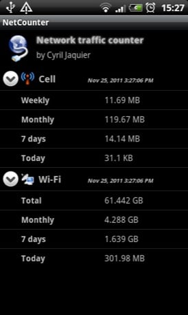 NetCounter android app screenshot