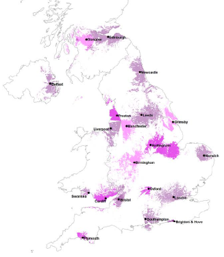 Map of proposed Local TV stations