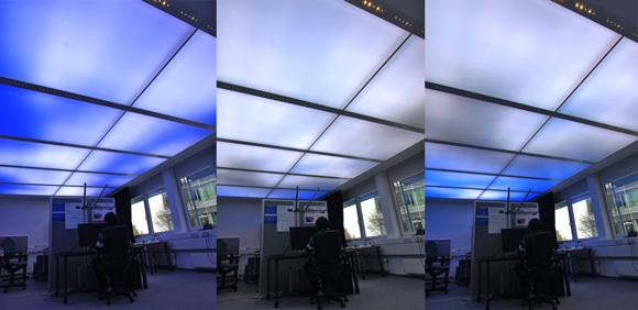 Prototype 'virtual sky'. Credit: Fraunhofer Institutes