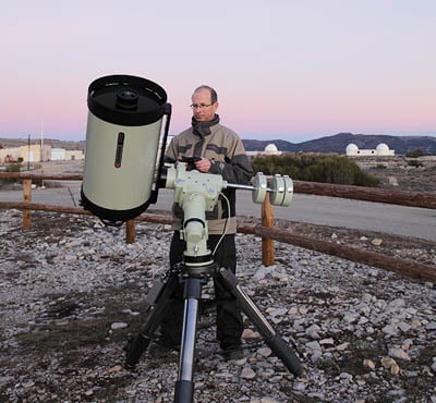 Astrophotographer Thierry Legault at the Calern plateau Observatory above Nice, France