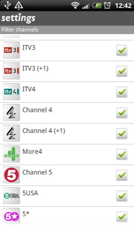 TV Guide UK Android app screenshot